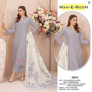 Amrah Wholesale Mah E Rooh 5225 Faux Georgette Dress Material - Amrah Wholesale