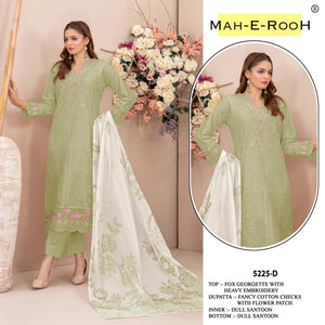 Amrah Wholesale Mah E Rooh 5225 Faux Georgette Dress Material - Amrah Wholesale