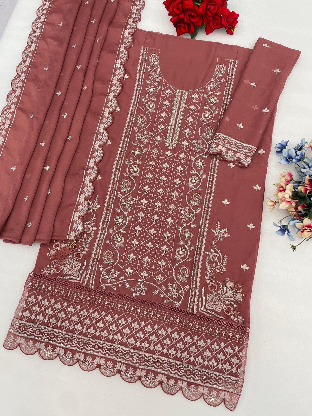 Amrah Wholesale Mah E Rooh 5246 Chiffon Dress Material - Amrah Wholesale
