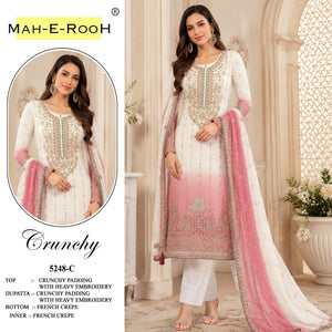 Amrah Wholesale Mah E Rooh 5248 A To D Crunchy Dress Material