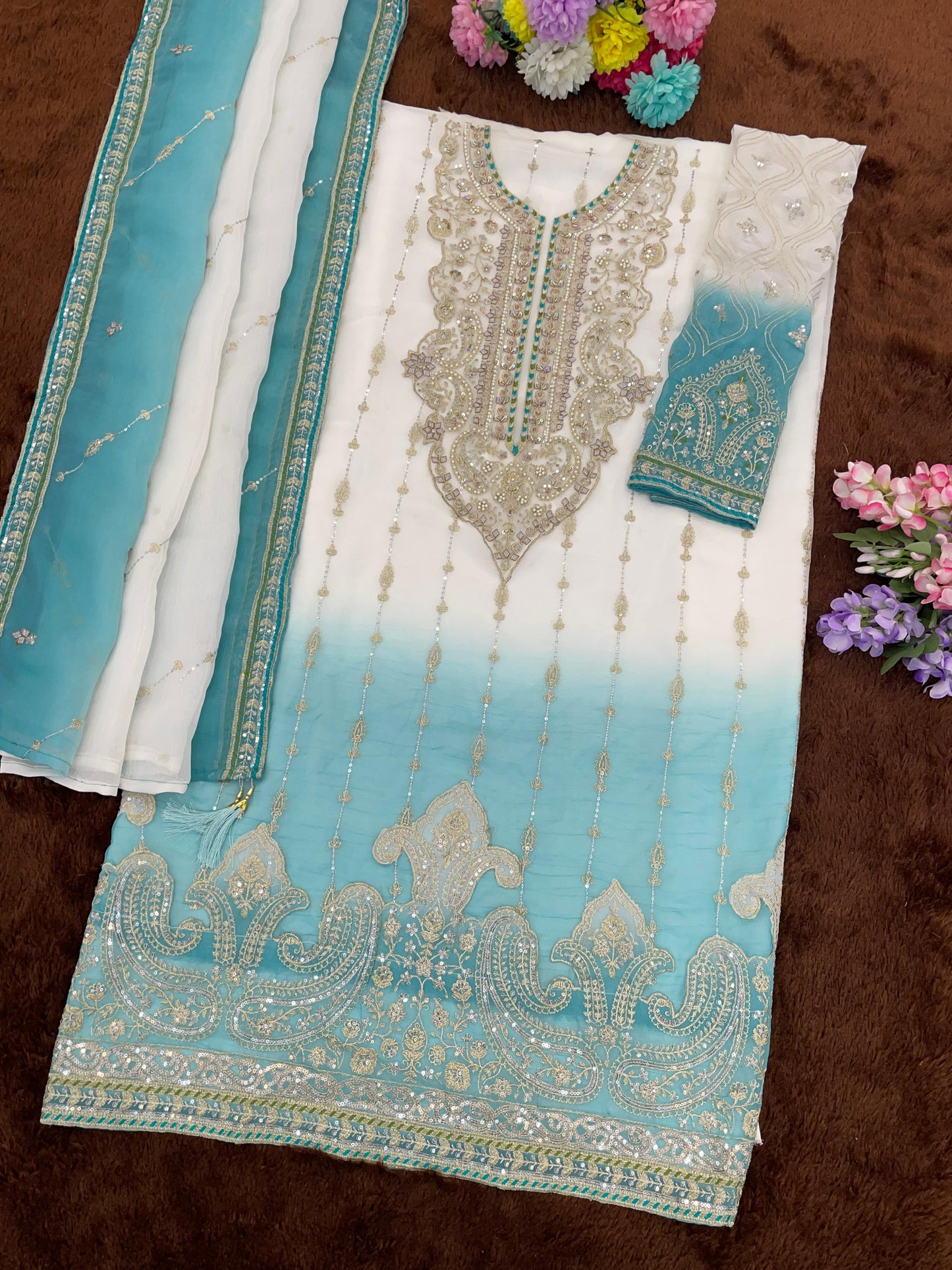 Amrah Wholesale Mah E Rooh 5248 A To D Crunchy Dress Material