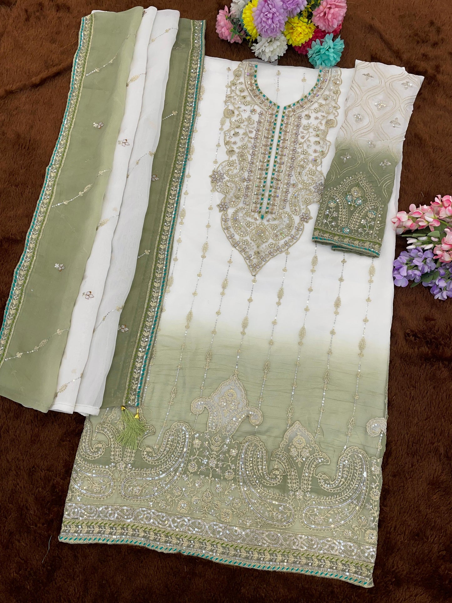 Amrah Wholesale Mah E Rooh 5248 A To D Crunchy Dress Material