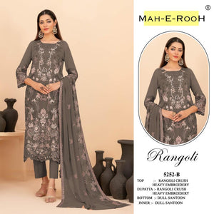 Amrah Wholesale Mah E Rooh 5252 A To D Rangoli Crush Semi Stitched Dress Material - Amrah Wholesale
