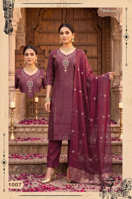 Amrah Wholesale Maharani Vol 2 Shimmer Roman Silk Kurti Set