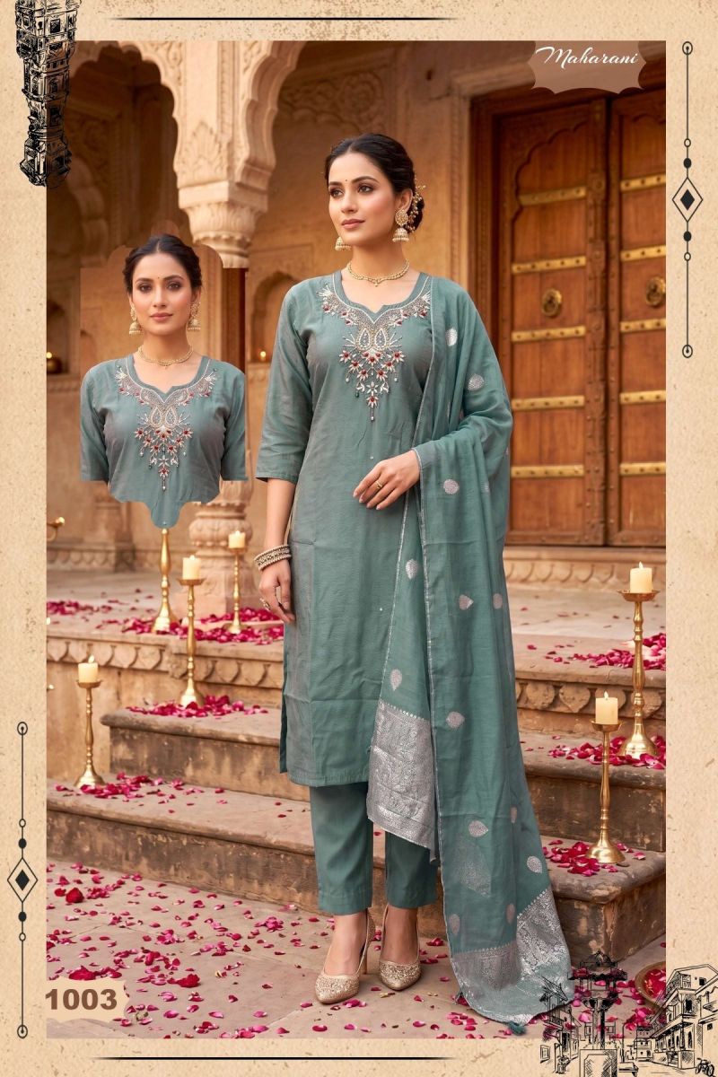 Amrah Wholesale Maharani Vol 2 Shimmer Roman Silk Kurti Set