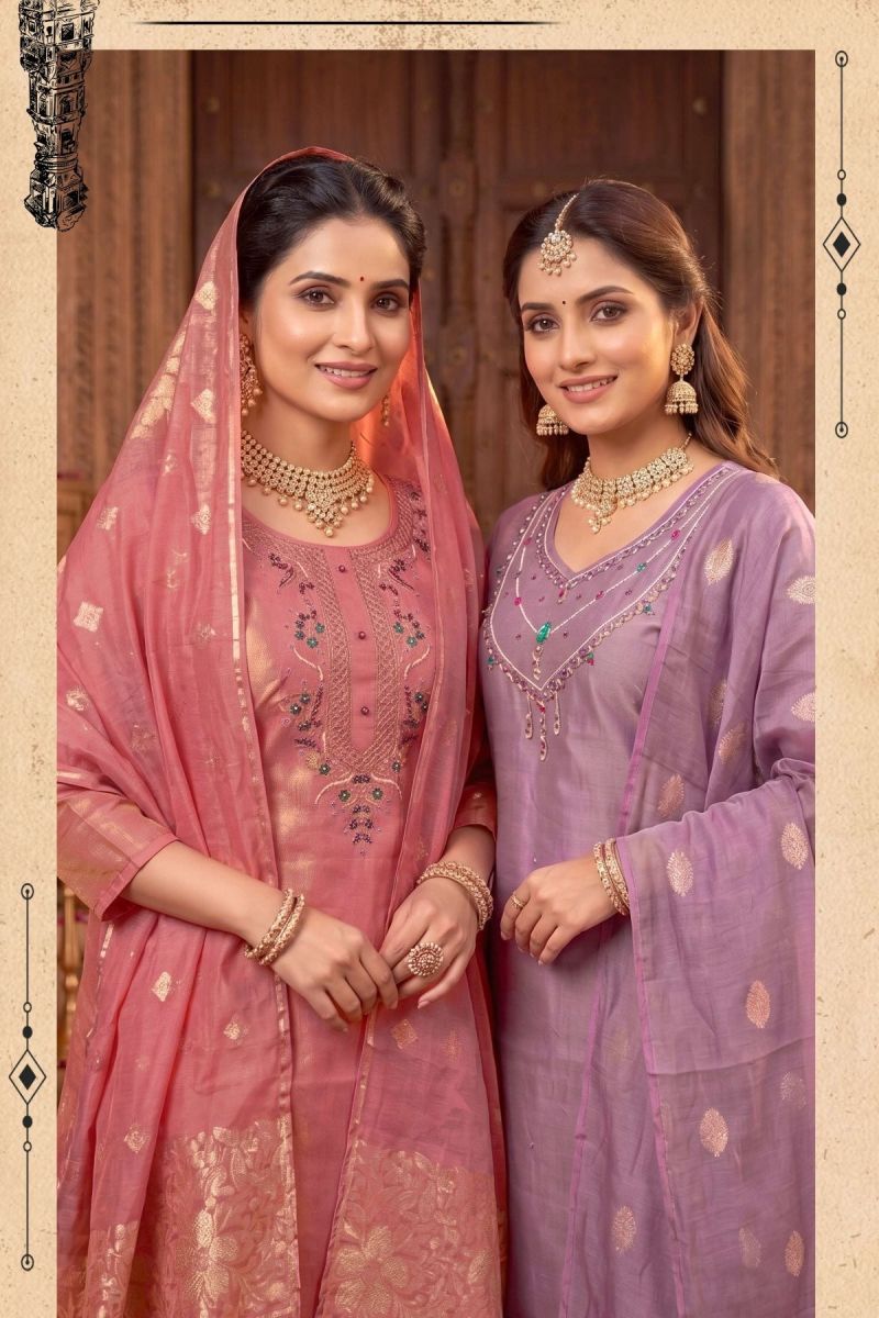 Amrah Wholesale Maharani Vol 2 Shimmer Roman Silk Kurti Set