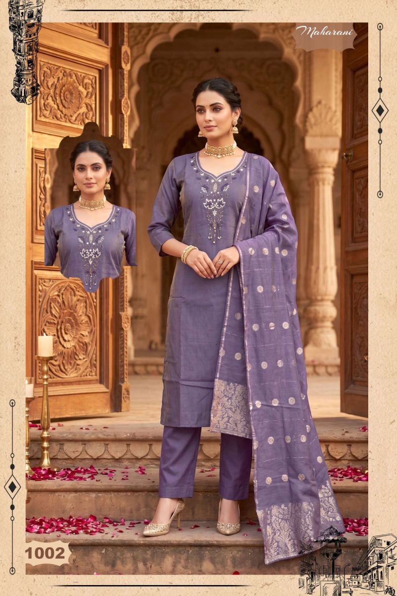 Amrah Wholesale Maharani Vol 2 Shimmer Roman Silk Kurti Set
