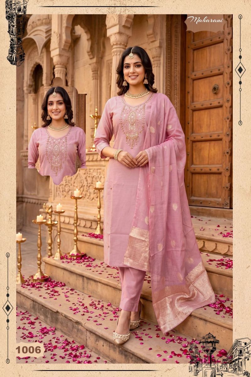 Amrah Wholesale Maharani Vol 2 Shimmer Roman Silk Kurti Set