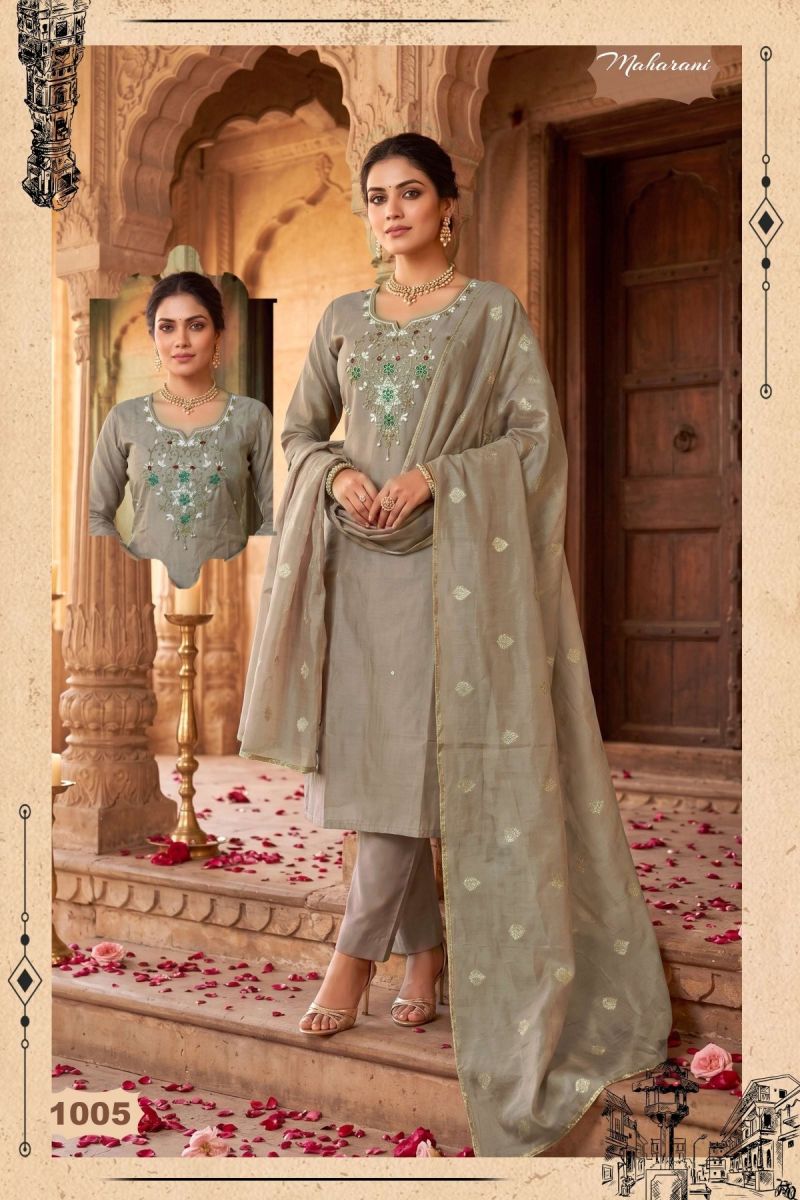 Amrah Wholesale Maharani Vol 2 Shimmer Roman Silk Kurti Set