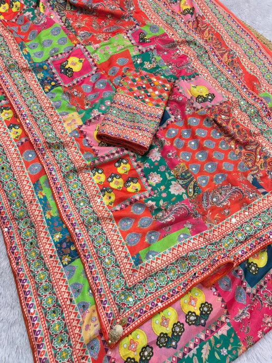 Amrah Wholesale Mahek 226 Soft Silk Mirror Work Party Wear Saree