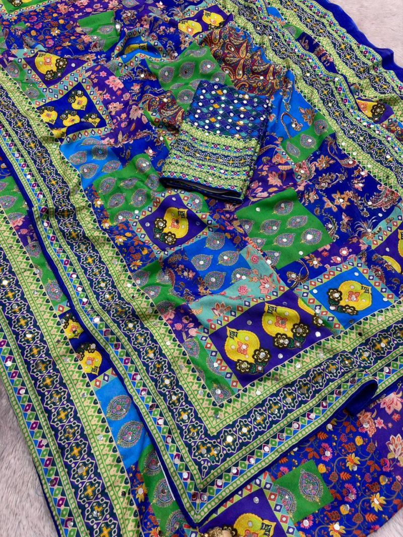 Amrah Wholesale Mahek 226 Soft Silk Mirror Work Party Wear Saree