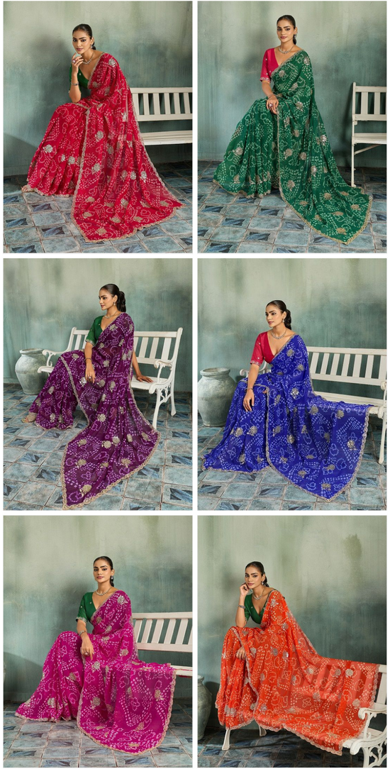Amrah Wholesale Mahek 229 Georgette Saree