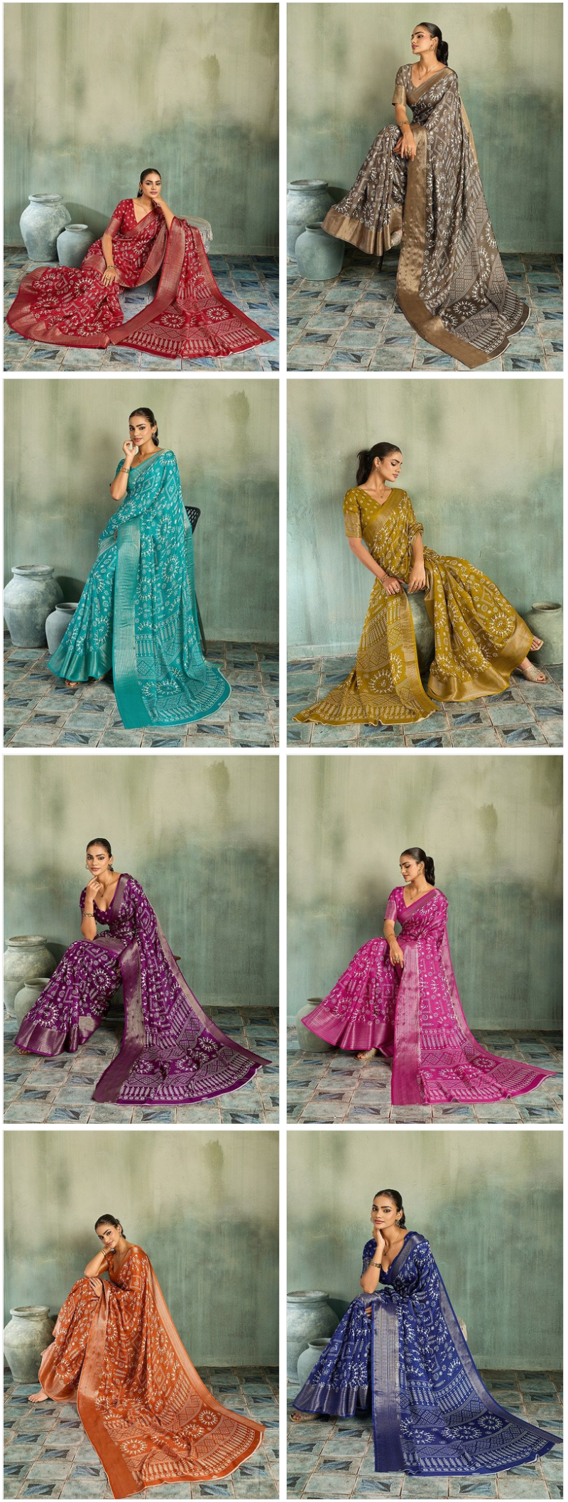 Amrah Wholesale Mahek 233 Marshmello Silk Saree