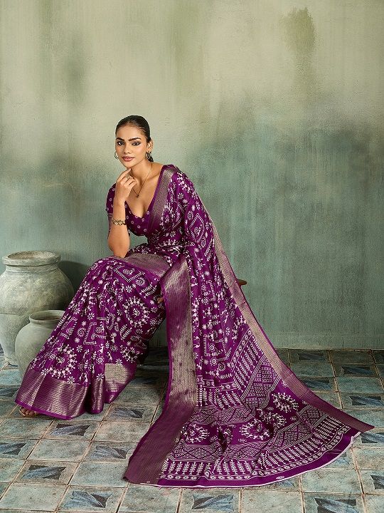 Amrah Wholesale Mahek 233 Marshmello Silk Saree