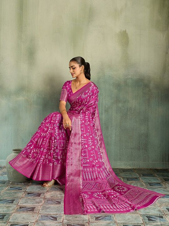 Amrah Wholesale Mahek 233 Marshmello Silk Saree