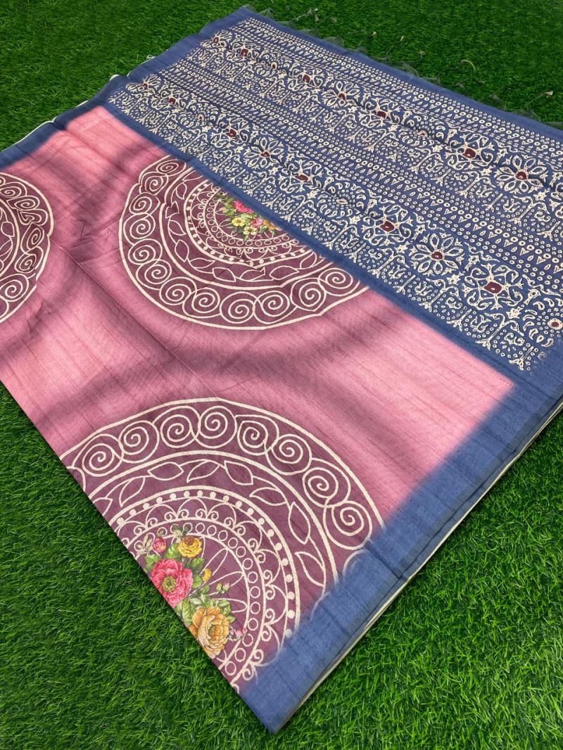 Amrah Wholesale Mandala Art Vol 1 Tissue Silk Digital Print Saree