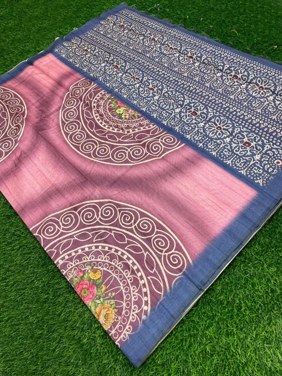Amrah Wholesale Mandala Art Vol 1 Tissue Silk Digital Print Saree