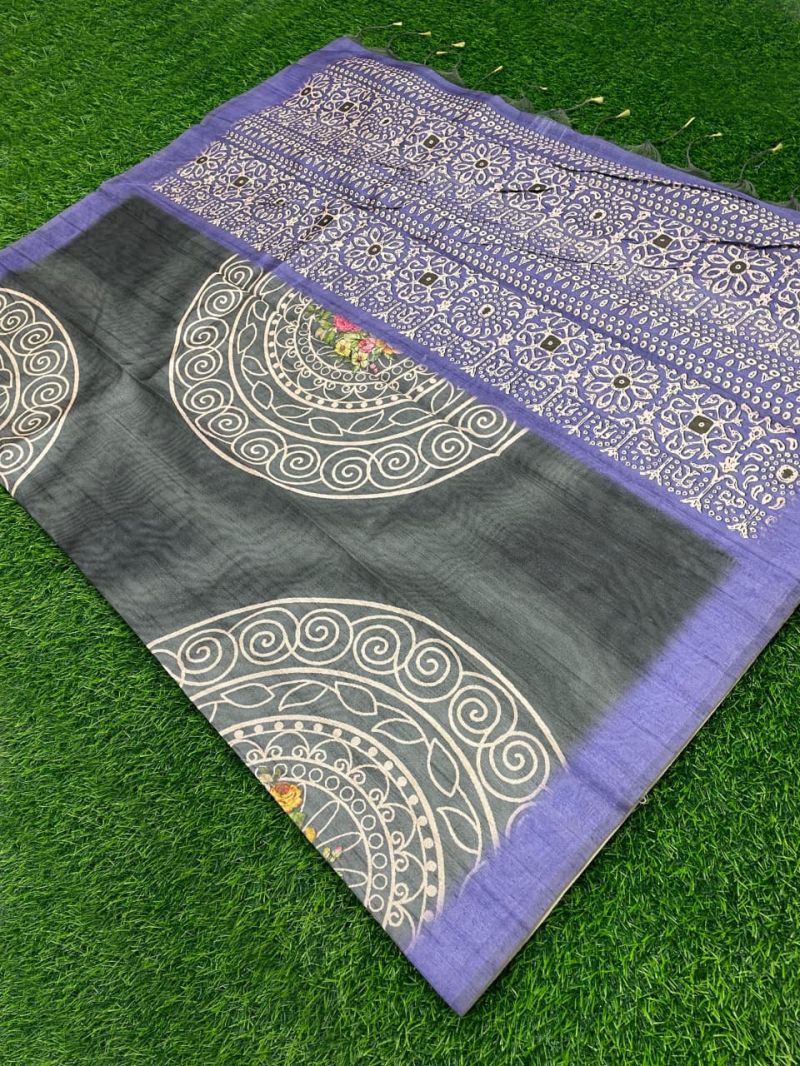 Amrah Wholesale Mandala Art Vol 1 Tissue Silk Digital Print Saree