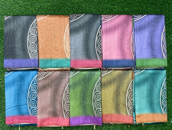Amrah Wholesale Mandala Art Vol 1 Tissue Silk Digital Print Saree