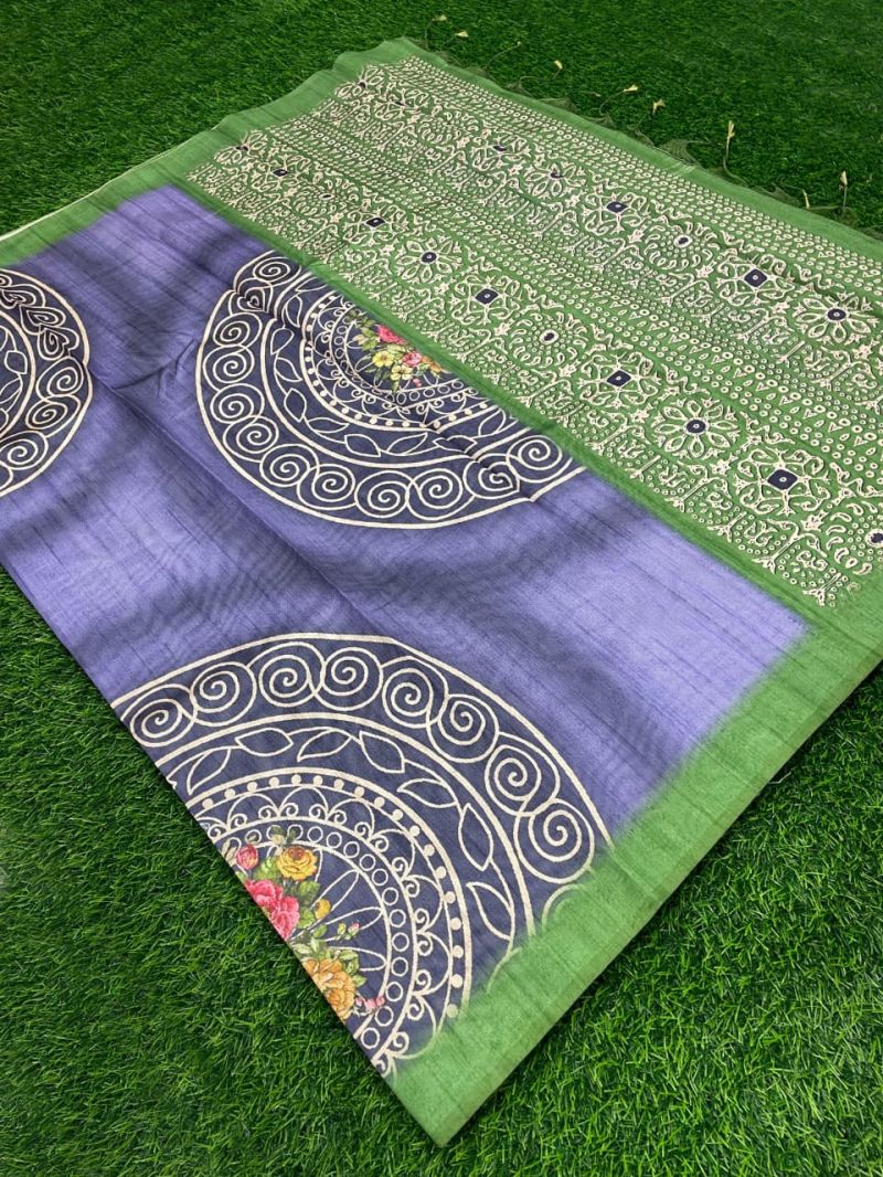 Amrah Wholesale Mandala Art Vol 1 Tissue Silk Digital Print Saree