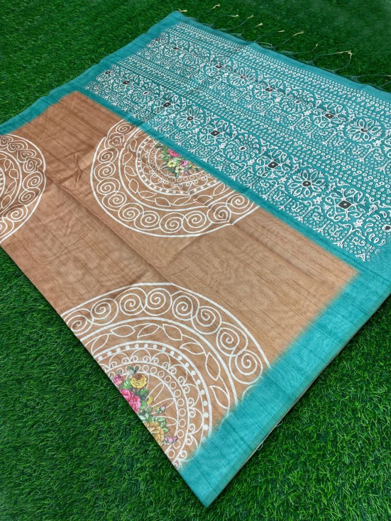 Amrah Wholesale Mandala Art Vol 1 Tissue Silk Digital Print Saree