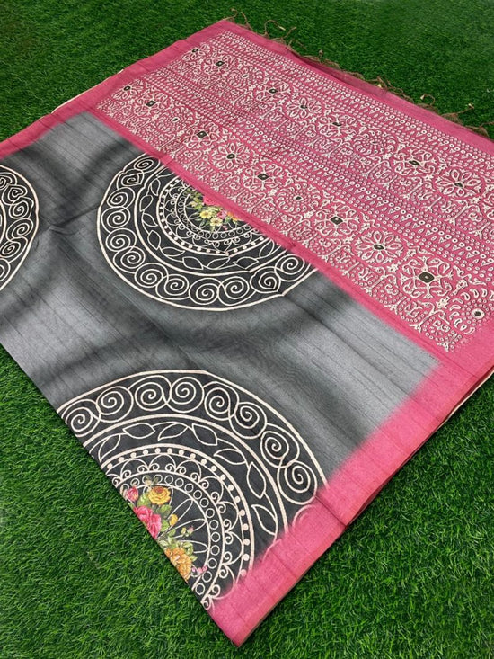 Amrah Wholesale Mandala Art Vol 1 Tissue Silk Digital Print Saree