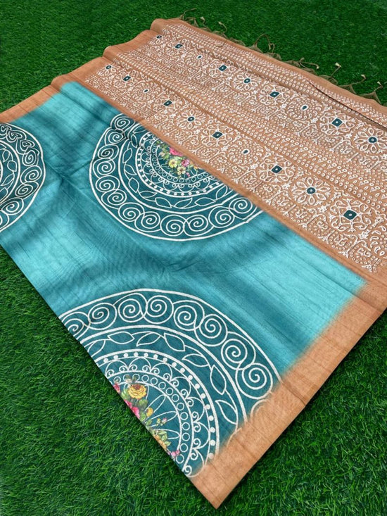 Amrah Wholesale Mandala Art Vol 1 Tissue Silk Digital Print Saree