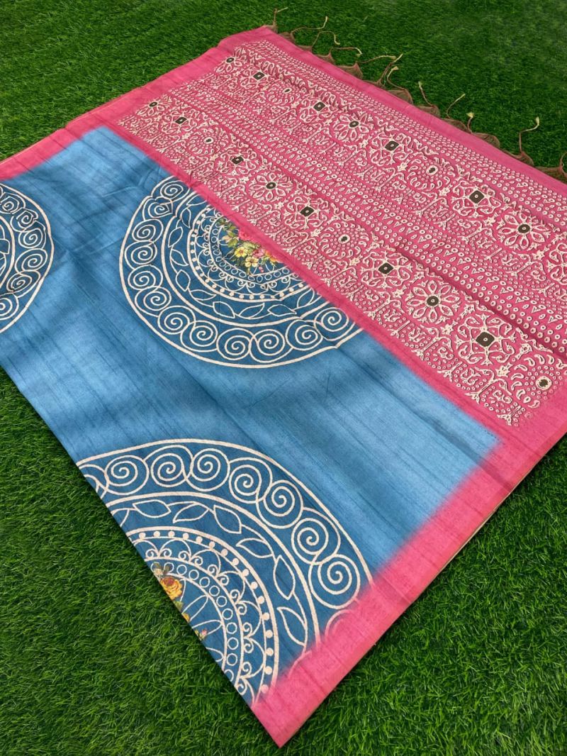 Amrah Wholesale Mandala Art Vol 1 Tissue Silk Digital Print Saree