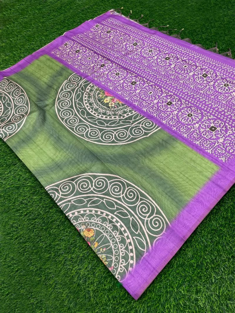 Amrah Wholesale Mandala Art Vol 1 Tissue Silk Digital Print Saree