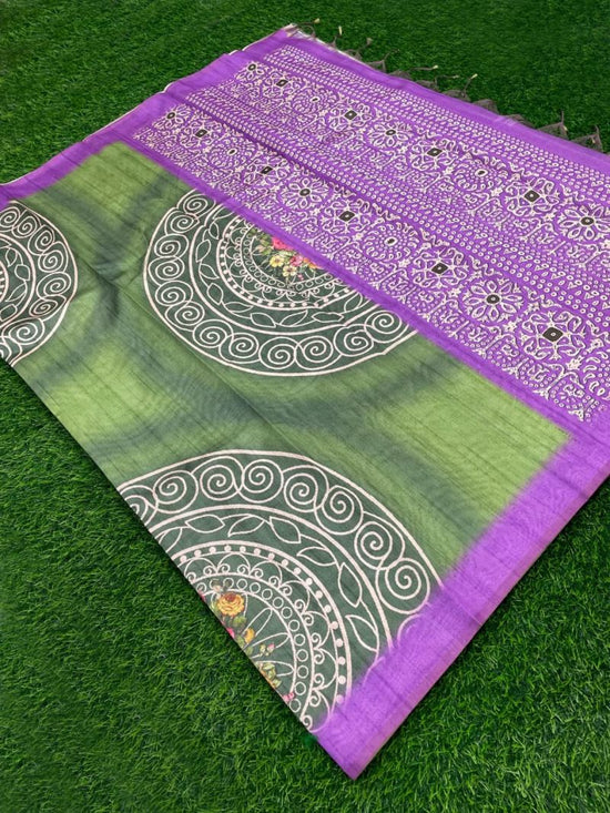 Amrah Wholesale Mandala Art Vol 1 Tissue Silk Digital Print Saree