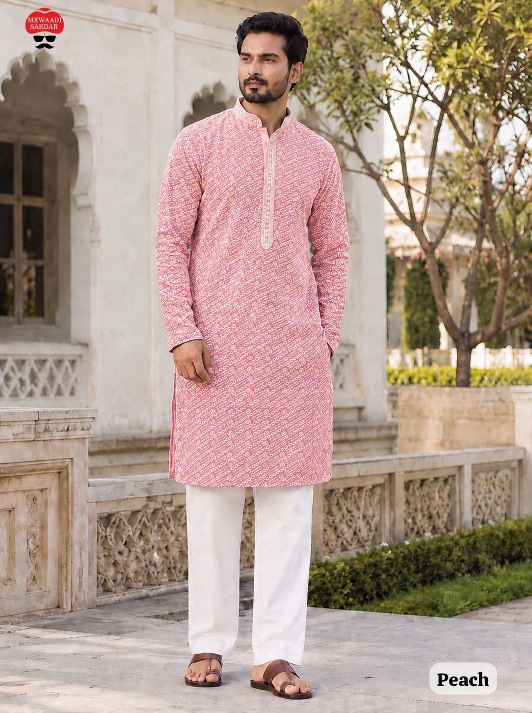 Amrah Wholesale Manyavar Chikankari Rayon Chikan Schiffli Work Mens Kurta Pajama - Amrah Wholesale