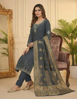 Amrah Wholesale Md 1129 Roman Handworked Kurti Set - Amrah Wholesale