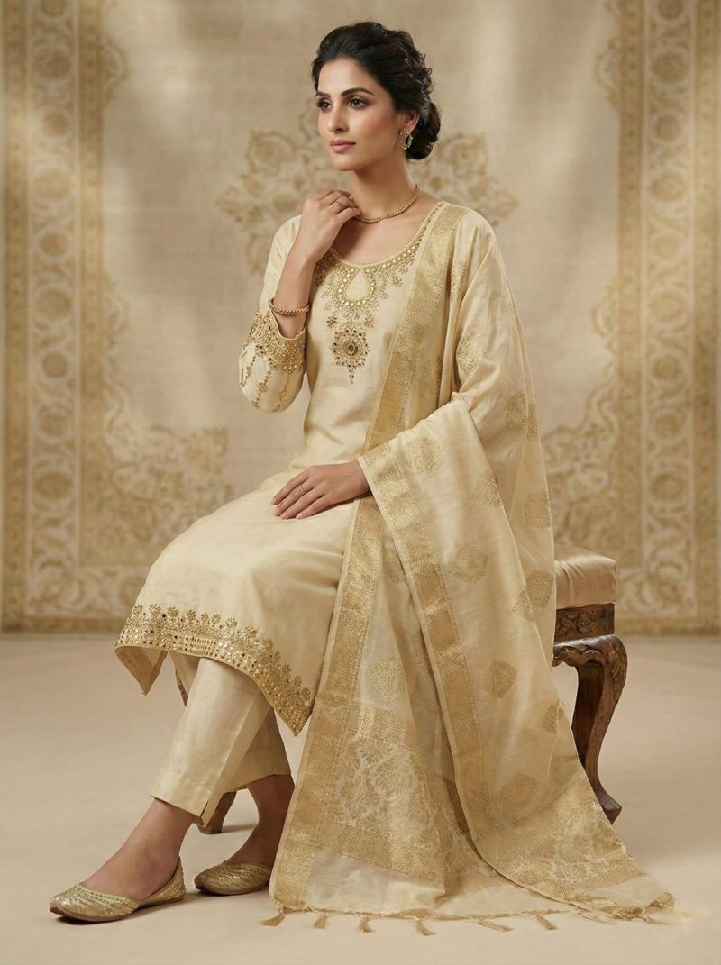 Amrah Wholesale Md 1129 Roman Handworked Kurti Set