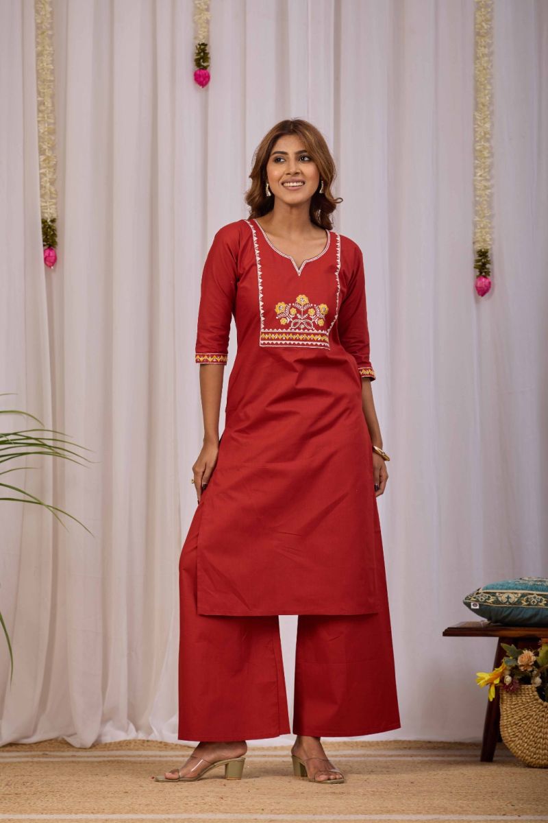 Amrah Wholesale Md Mahi 128 Dhabu Cotton Printed Kurti Pant Set