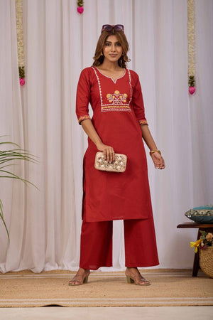 Amrah Wholesale Md Mahi 128 Dhabu Cotton Printed Kurti Pant Set - Amrah Wholesale