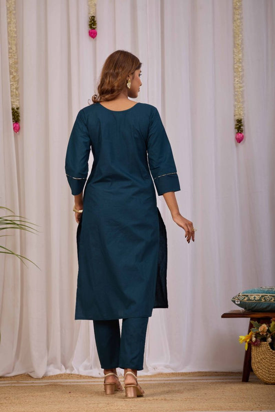 Amrah Wholesale Md Mahi 27 Dhabu Cotton Embroidered Kurti Pant Set - Amrah Wholesale