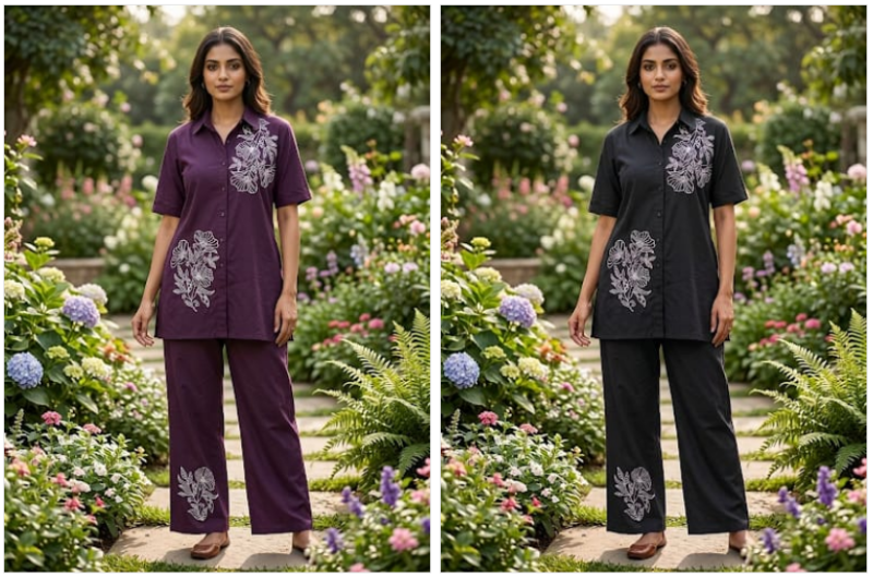 Amrah Wholesale Md Mahi 4 Dhabu Cotton Co Ord Set