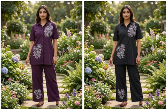 Amrah Wholesale Md Mahi 4 Dhabu Cotton Co Ord Set