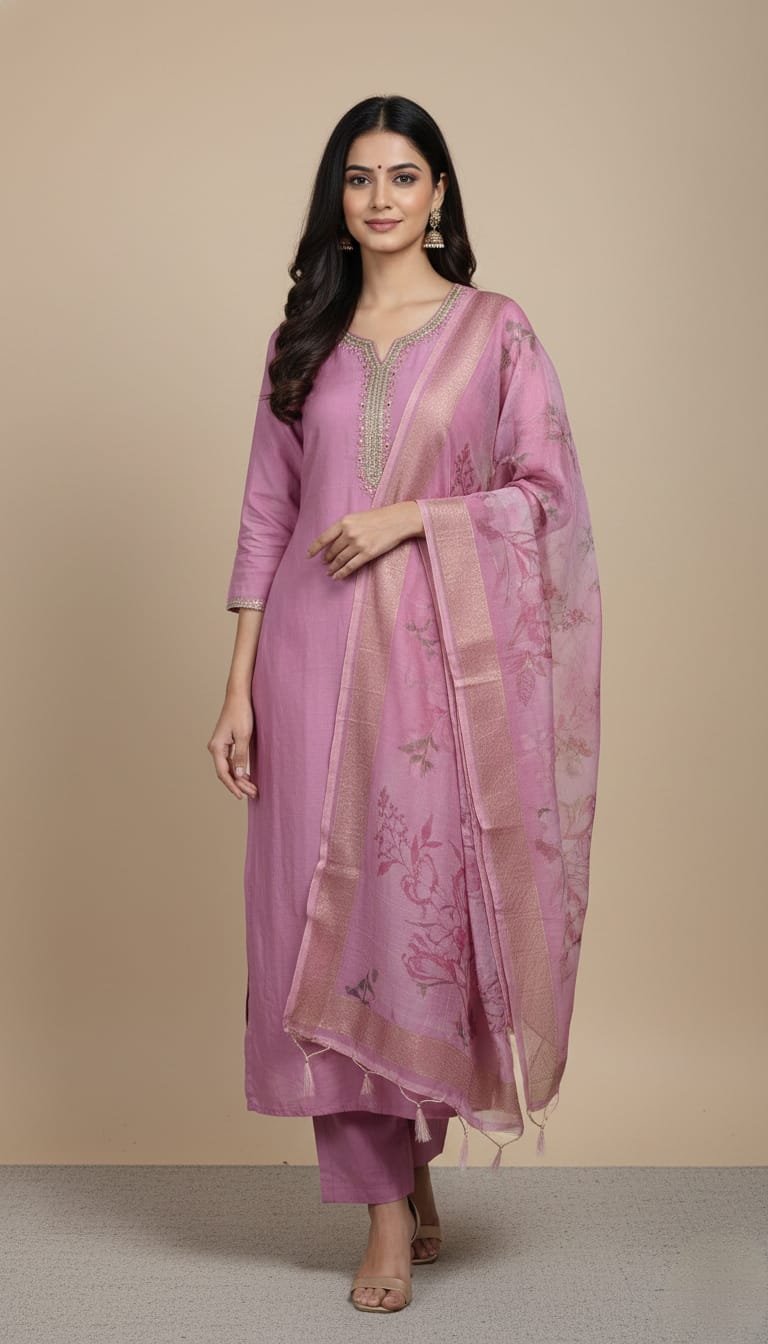 Amrah Wholesale Md Mahi 7 Vertican Handworked Kurti Set