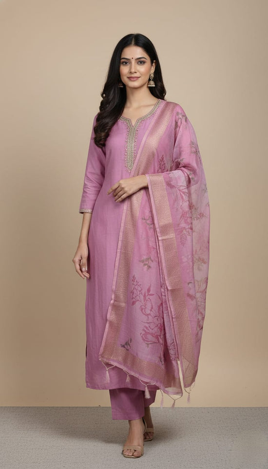 Amrah Wholesale Md Mahi 7 Vertican Handworked Kurti Set
