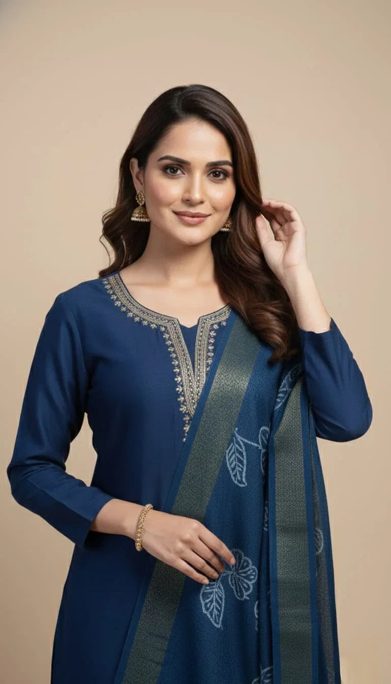Amrah Wholesale Md Mahi 7 Vertican Handworked Kurti Set