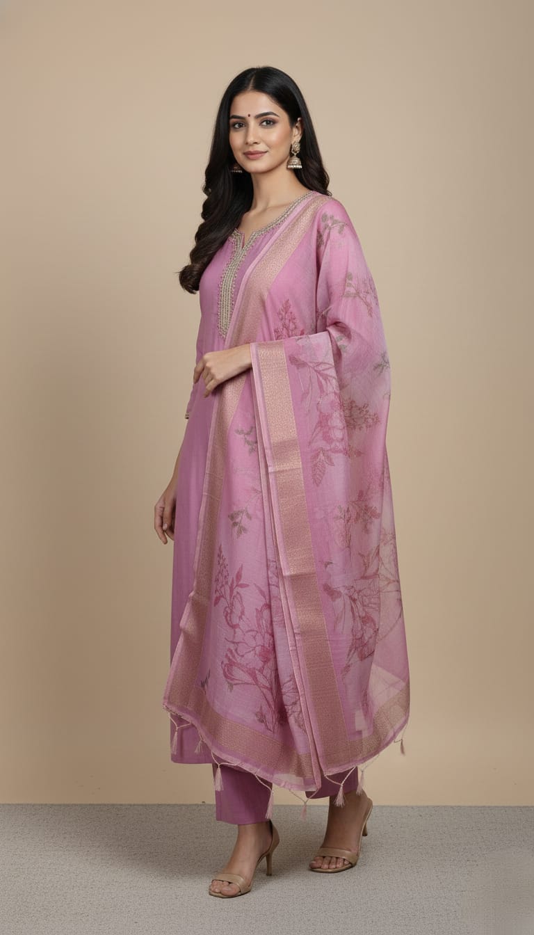 Amrah Wholesale Md Mahi 7 Vertican Handworked Kurti Set