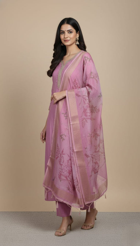 Amrah Wholesale Md Mahi 7 Vertican Handworked Kurti Set