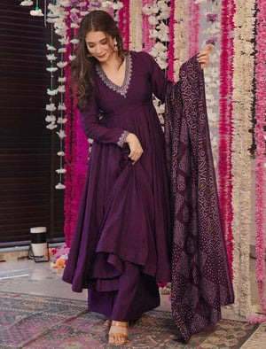 Amrah Wholesale Md Mahi N2 Vichitra Embroidered Kurti Palazzo Dupatta Set