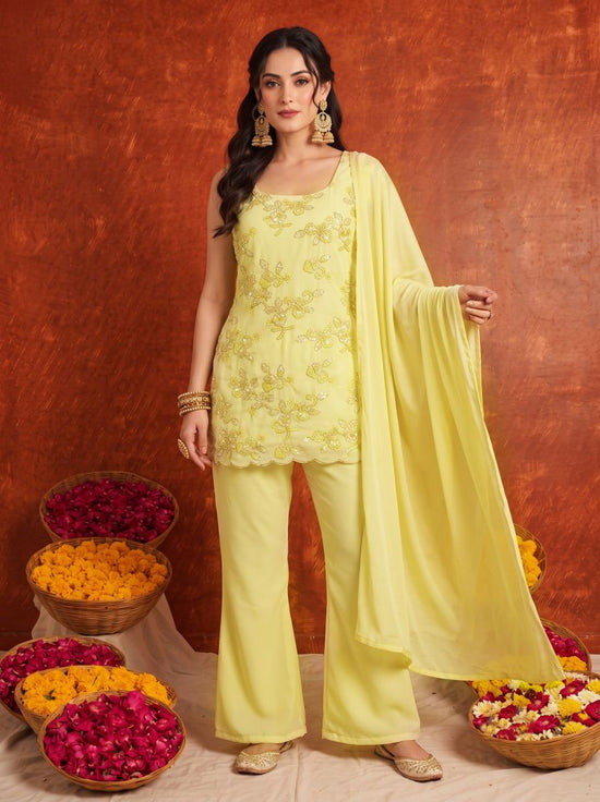 Amrah Wholesale Md Mahi N3 Faux Georgette Floral Embroidered Salwar Suit Set
