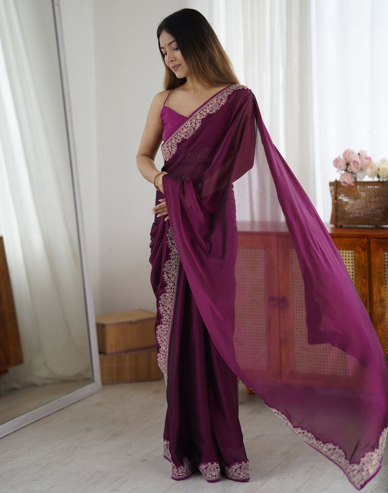 Amrah Wholesale Md Mahi N5 Rangoli Silk Cording Work Saree