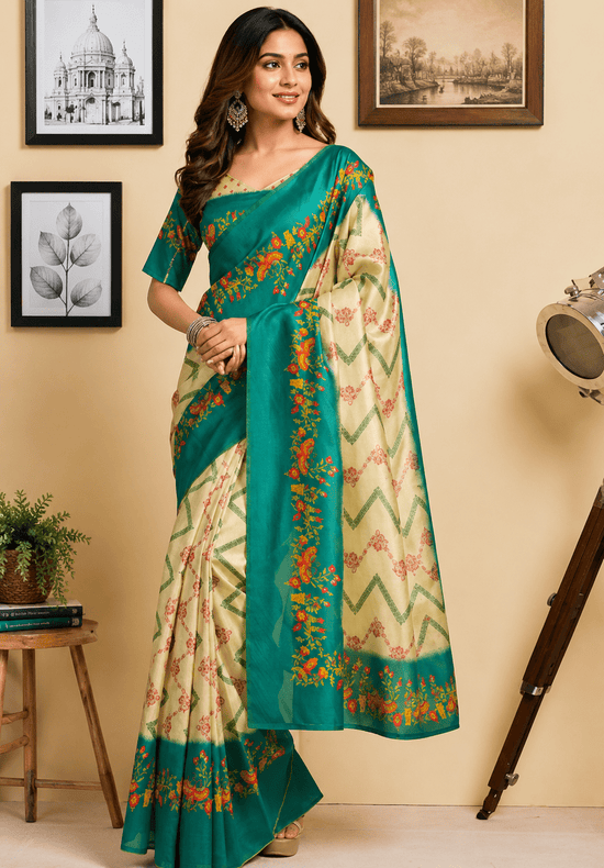 Amrah Wholesale Meera 338 Chanderi Cotton Ready To Wear Saree - Amrah Wholesale