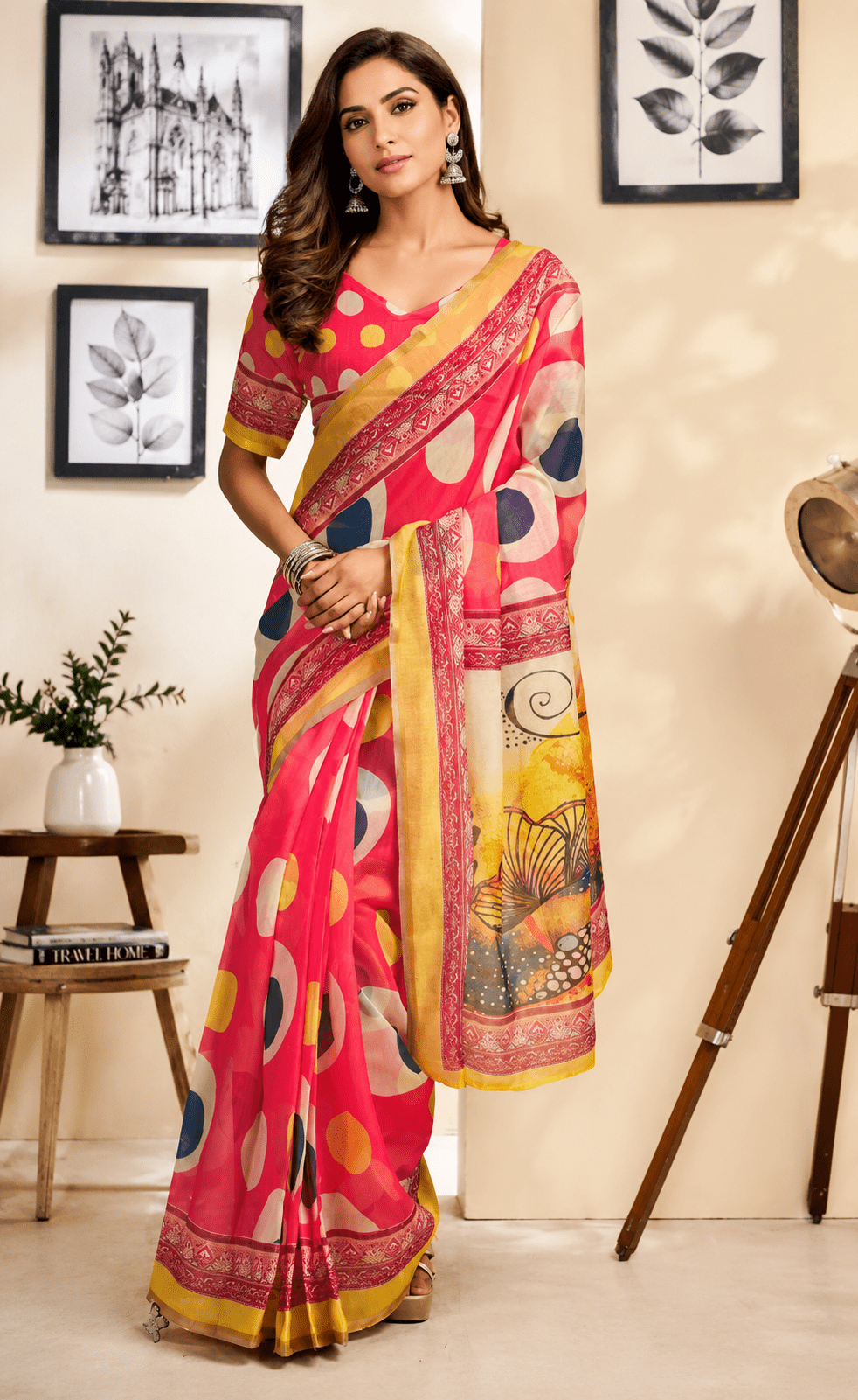 Amrah Wholesale Meera 338 Chanderi Cotton Ready To Wear Saree - Amrah Wholesale