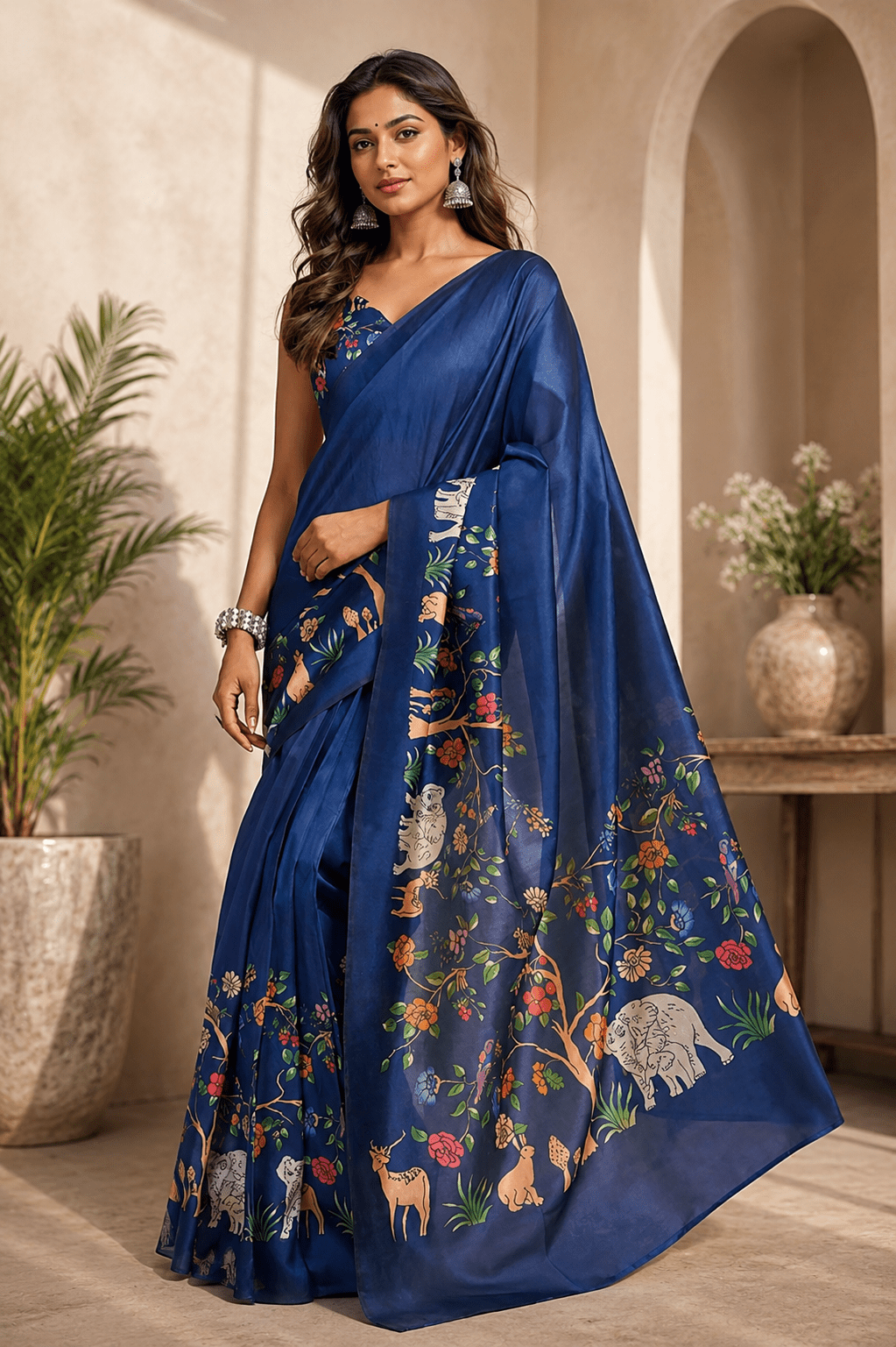 Amrah Wholesale Meera 338 Chanderi Cotton Ready To Wear Saree - Amrah Wholesale