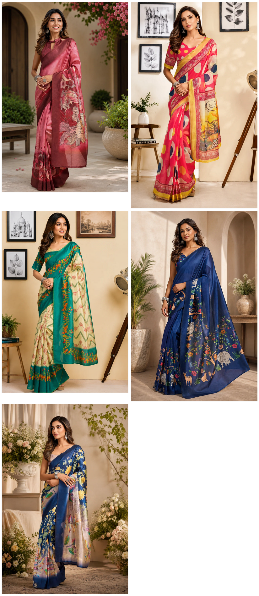 Amrah Wholesale Meera 338 Chanderi Cotton Ready To Wear Saree - Amrah Wholesale
